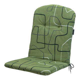 JOAH Niedriglehner-Auflage mit halbrundem Rückenkissen - ca. 96x45cm - Sage