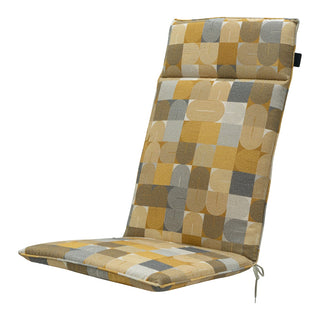 OUTDOOR+ Wasserabweisende Universal-Hochlehnerauflage - ca. 120x50cm - WR Jacky mustard
