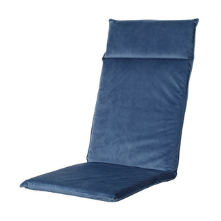 PANAMA Velvet Wasserabweisende Universal-Hochlehnerauflage - ca. 120x50cm - Safier blue